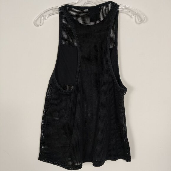 Nike Women’s Tank Top Size S Black Mesh Logo Athleisure Lightweight Activewear - Picture 3 of 6